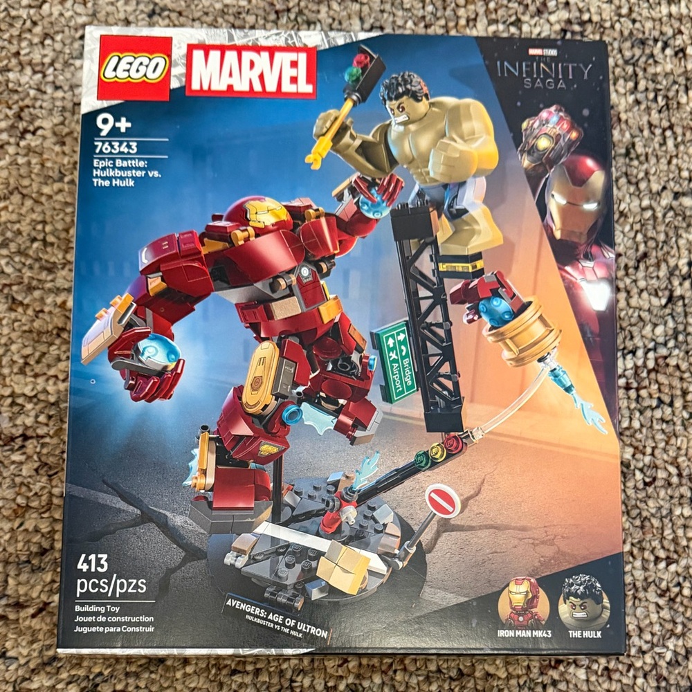 NEW Lego Marvel Avengers Iron Man & Hulk (model #76343)